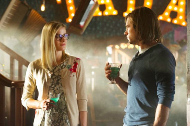 Olivia Taylor Dudley as Alice and Jason Ralph as Quentin in The Magicians.