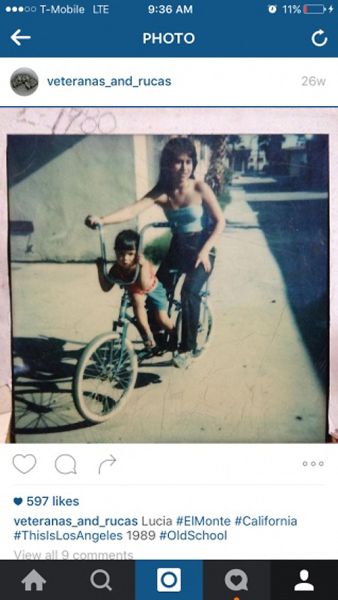 Screenshot of an untitled photograph of Lucia, posted to Instagram by @veteranas_and_ruca, (2015).