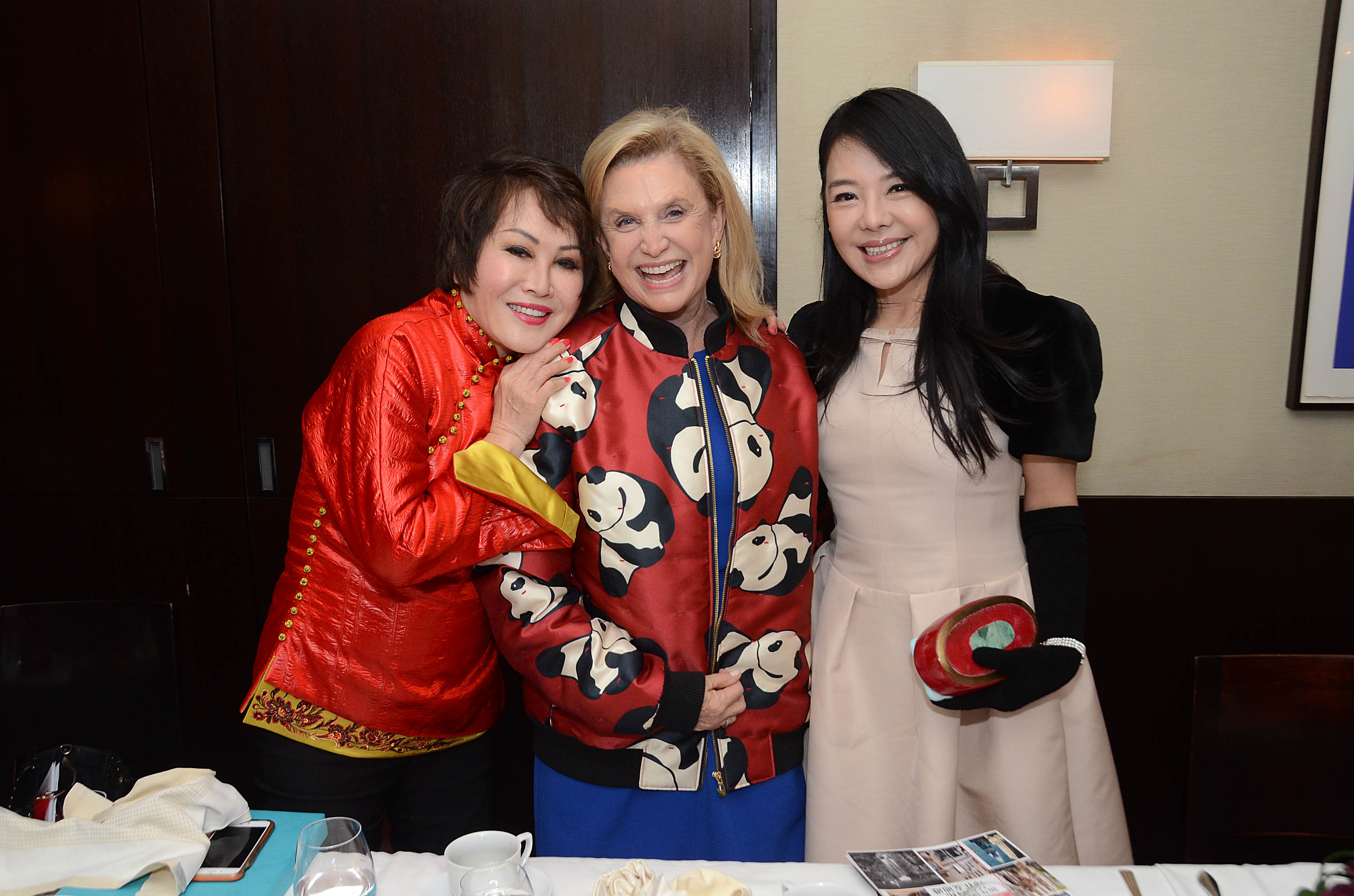 11. Yue-Sai Kan, NY Congresswoman Carolyn B. Maloney, President of Shanghai's Bund Association for Promotion of Commerce & Trade Michelle Lee