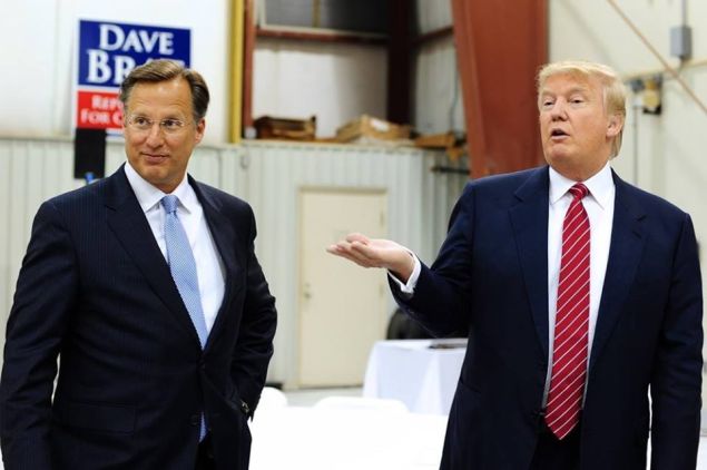 Congressman Dave Brat with Donald Trump last year.