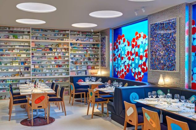 Artist Damien Hirst's new London restaurant Pharmacy2.