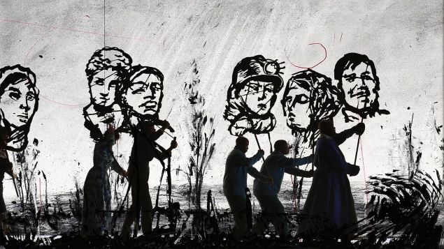 William Kentridge, More Sweetly Play the Dance (detail), 2015. (Photo: Courtesy of William Kentridge and Marian Goodman Gallery)
