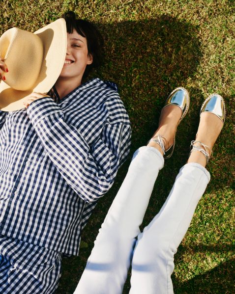 Espadrilles of the metallic inclination (Photo: Courtesy Frances Valentine).