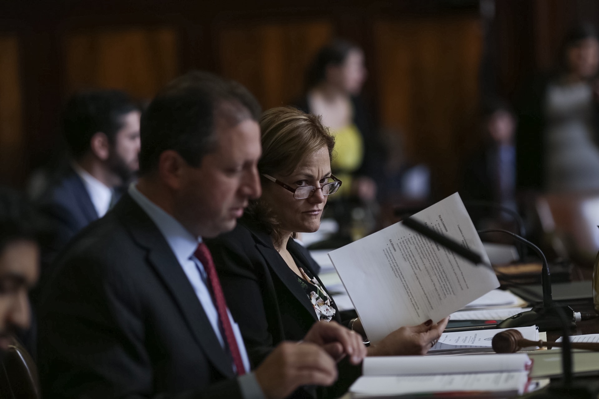 Councilman Brad Lander and Council Speaker Melissa Mark-Viverito at today's hearing. (Photo: William Alatriste/New York City Council)