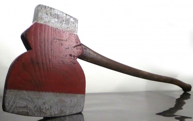 Wooden Blade Campaign Axe. Est. $8,000-$12,000.