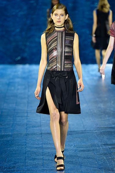 A hint of sex appeal on the Spring runway (Photo: Victor Virgile/Gamma-Rapho via Getty Images).