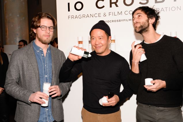 Henry Joost, Derek Lam, Ariel Schulman goof around at the film premiere (Photo: Patrick McMullan).