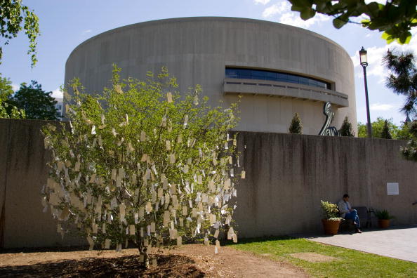 WASHINGTON DC, UNITED STATES - MAY 07: 'Wish Tree for Washington D.C' by Yoko Ono at The Hirshhorn Museum and Sculpture Garden, USA