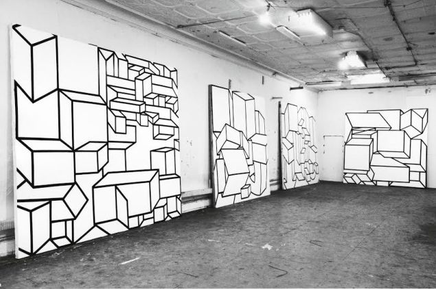 Al Held, Fifth Avenue Studio, 1968.