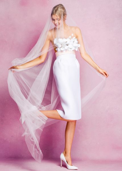 Angel Sanchez's perfect petal bodice.