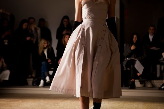 A close up of button seams