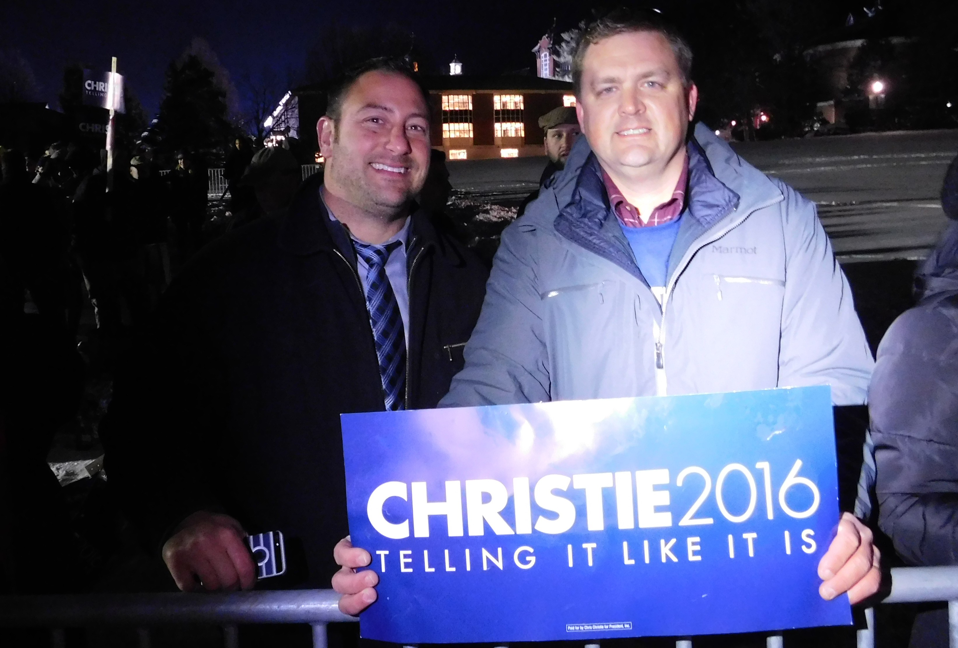 Griffin (left) and Zeman came from NJ to support Christie in NH.