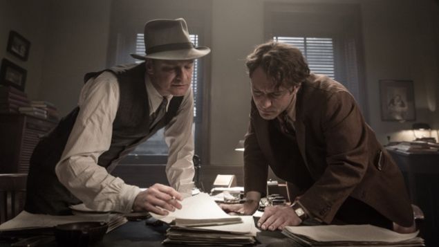Colin Firth and Jude Law in Genius, directed by Michael Grandage. 