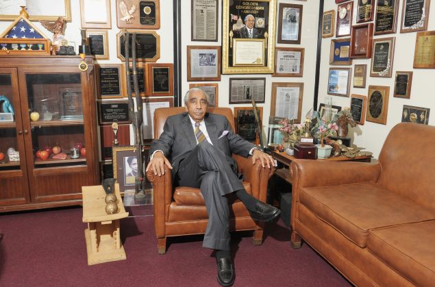 Congressman Charles Rangel in his Harlem office.