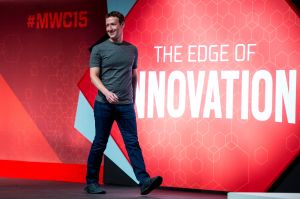 Founder and CEO of Facebook Mark Zuckerberg he walks onto the stage prior to his keynote conference during the first day of the Mobile World Congress 2015 at the Fira Gran Via complex on March 2, 2015 in Barcelona, Spain. The annual Mobile World Congress hosts some of the wold's largest communication companies, with many unveiling their latest phones and wearables gadgets. (Photo: David Ramos/Getty Images)