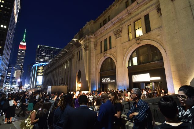 Outside Skylight at Moynihan Station during Spring 2016 (Photo: Mike Coppola/Getty Images for NYFW: The Shows).