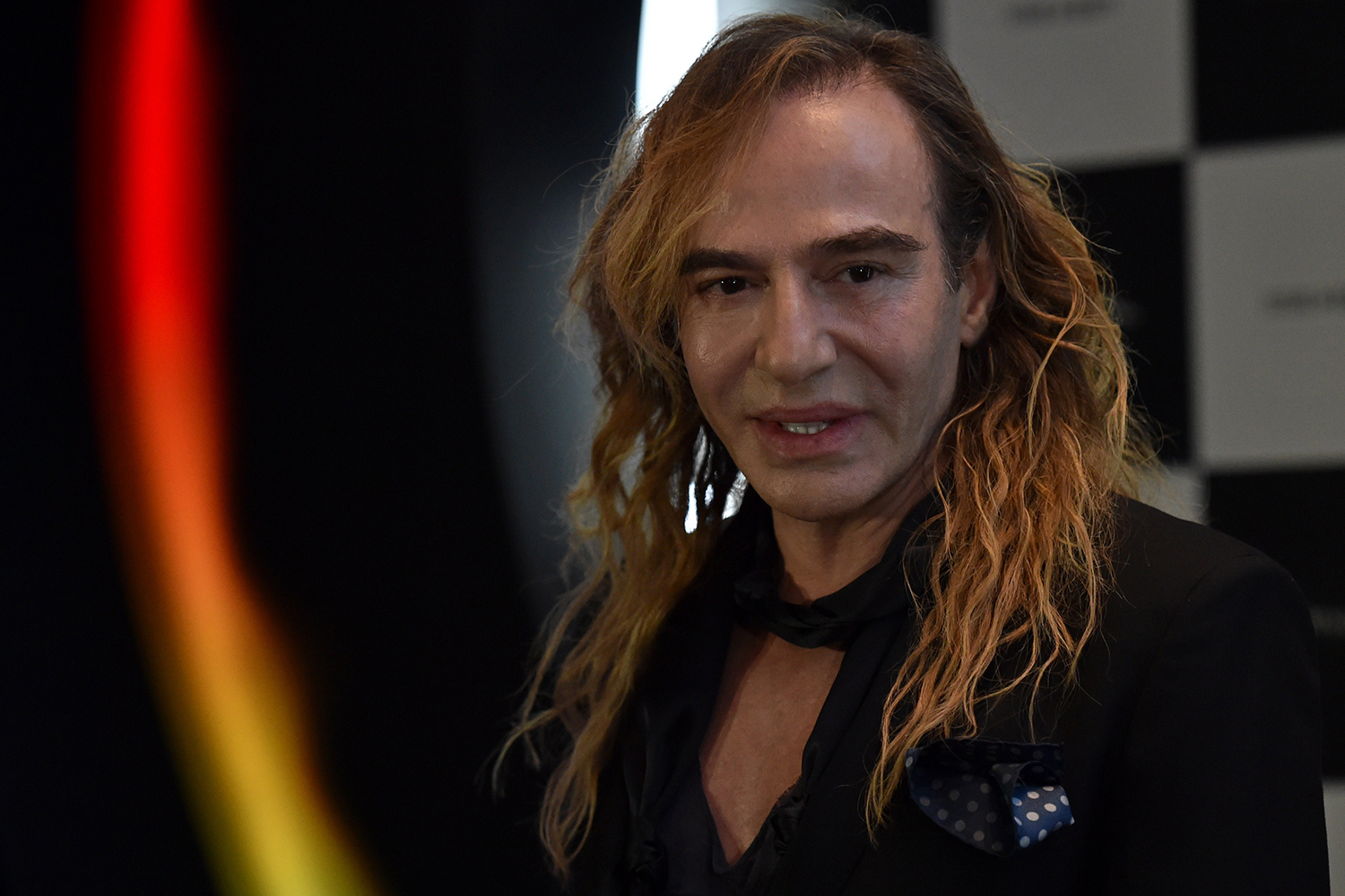 British designer John Galliano gives a press conference on his new work as a consultant for Russian cosmetics retailer L'Etoile in at the Barvikha Luxury Village Concert Hall just outside Moscow, on May 22, 2014. Galliano, who was ousted from fashion house Dior over an anti-Semitic outburst, landed himself a new job in Russia as a consultant for L'Etoile. AFP PHOTO / KIRILL KUDRYAVTSEV (Photo credit should read KIRILL KUDRYAVTSEV/AFP/Getty Images)