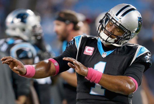 Cam Newton of the Carolina Panthers has much to dance about. (Photo by Streeter Lecka/Getty Images)