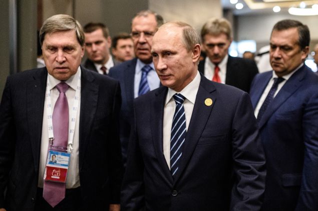 Russian President Vladimir Putin arrives on day two of the G20 Turkey Leaders Summit on November 16, 2015 in Antalya. (Photo: Ozan Kose/AFP/Getty Images)