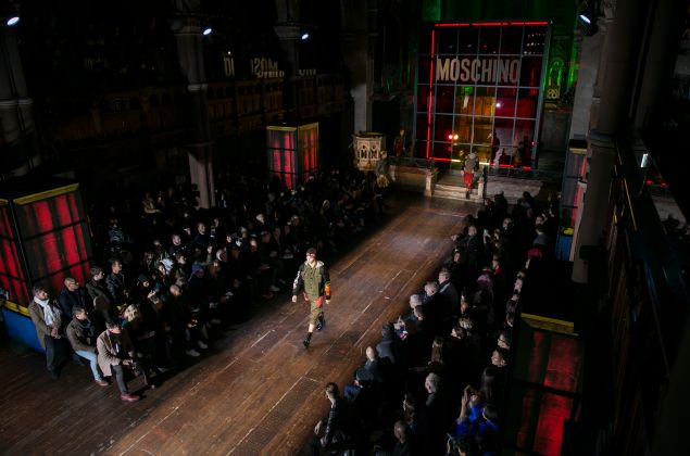 Moschino's set up at London Collection: Men's (Photo: Getty Images).