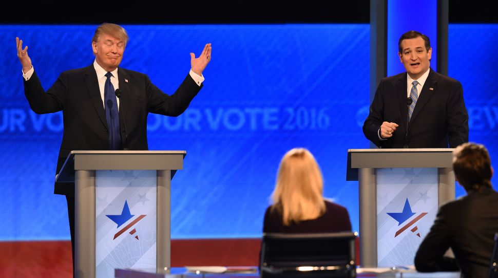 Donald Trump and Sen. Ted Cruz. (Photo: JEWEL SAMAD/AFP/Getty Images)