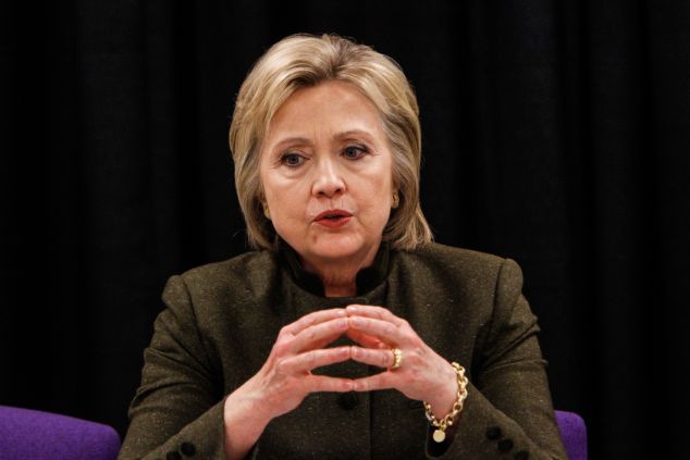 FLINT, MI - FEBRUARY 7: Democratic Presidental candidate Hillary Clinton addresses local elected officials about the city's water crisis at House of Prayer on February 7, 2016 in Flint, Michigan. Secretary Clinton briefly left the campaign trail prior to the New Hampshire primary to address the crisis in Flint. (Photo by Sarah Rice/Getty Images)