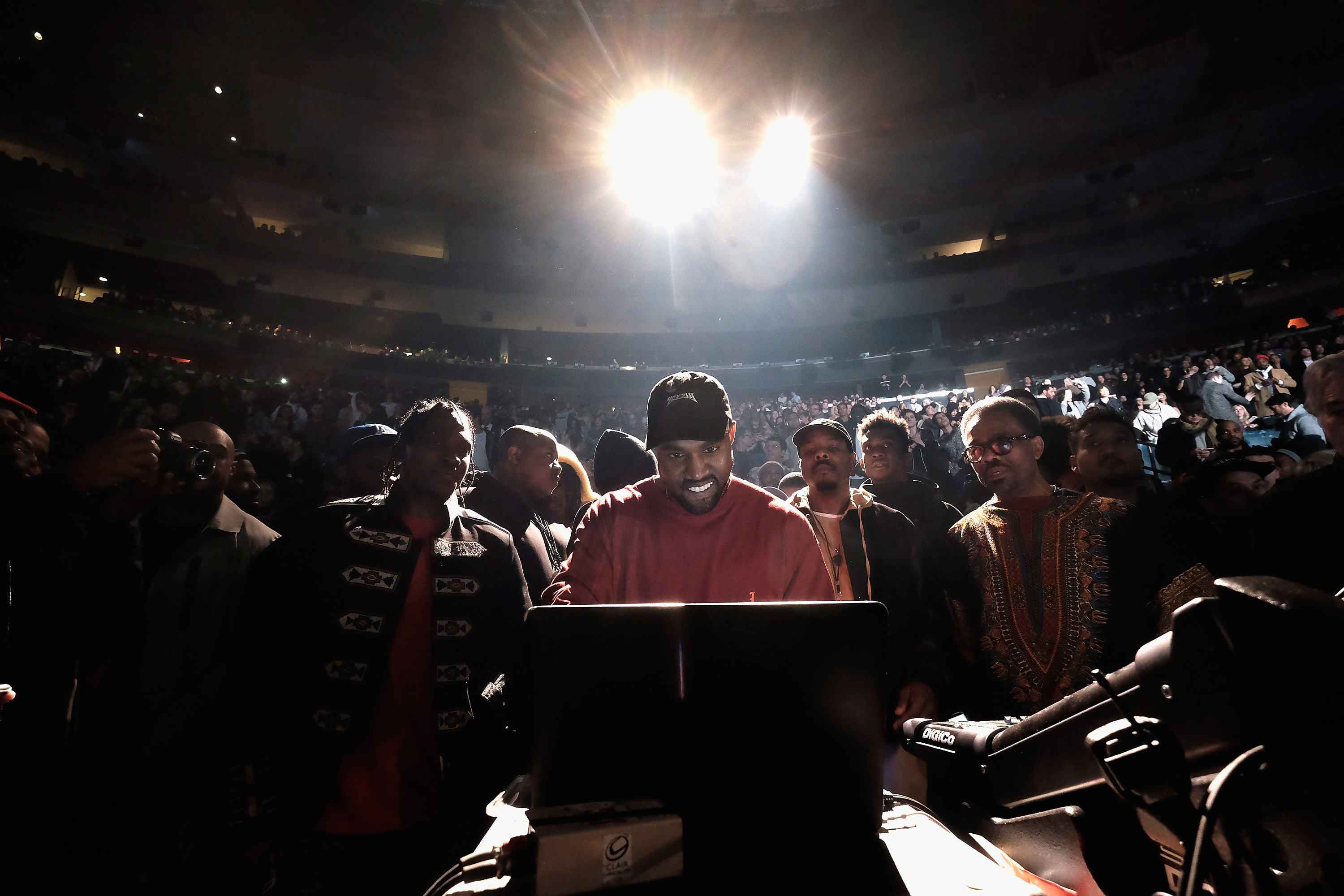 Kanye West performs during Kanye West Yeezy Season 3 on February 11, 2016 in New York City.