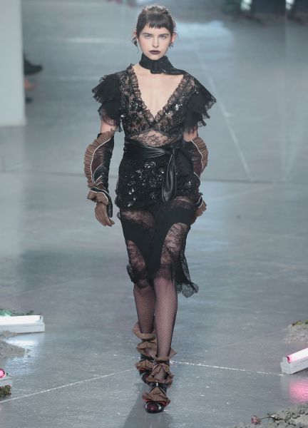 Black lace is anything but subdued
