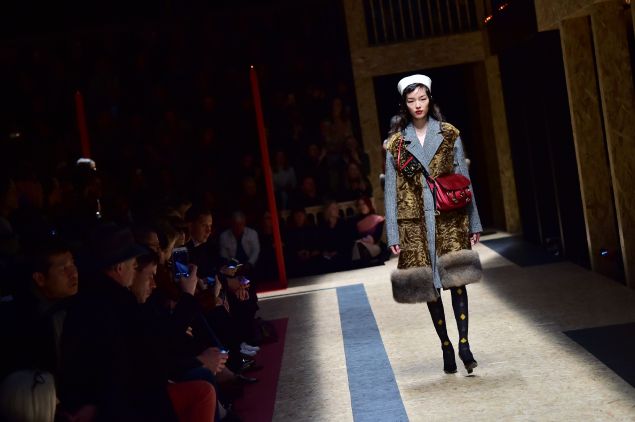 Complicated layering at Prada