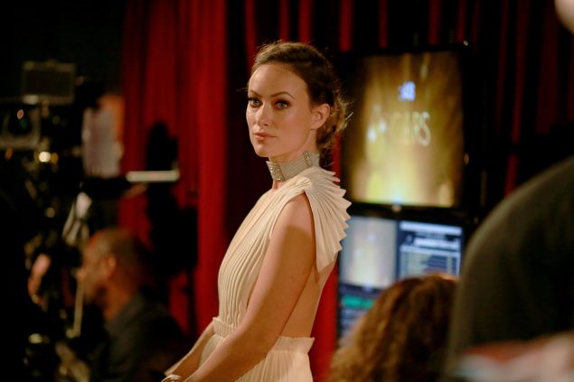 Ms. Wilde's Valentino Haute Couture Dress from the side