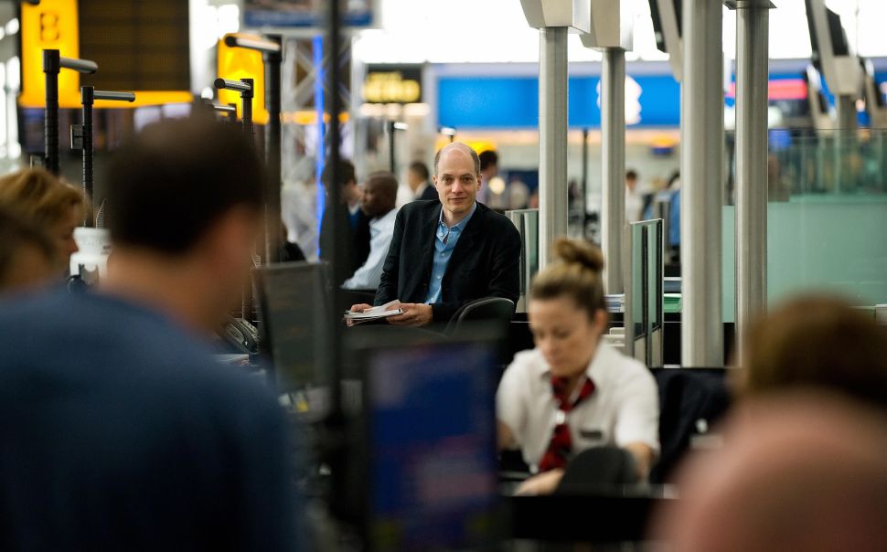 School of Life co-founder Alain de Botton during his stint as Heathrow airport's writer-in-residence.