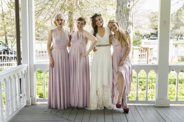 Zosia Mamet, Lena Dunham, Allison Williams and Jemima Kirke in Girls.