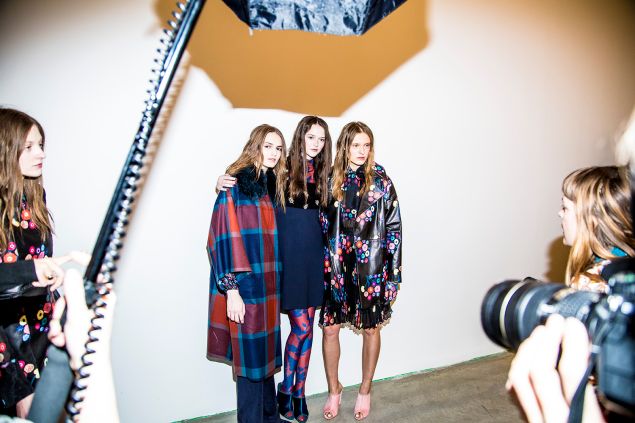 Ladies in sparkle at Tanya Taylor