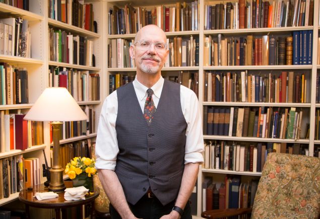 Eric Holzenberg photographed at Grolier Book Club for the New York Observer on 29 January 2016. PHOTO: Kaitlyn Flannagan for Observer