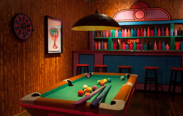 An interior view of Macon Reed's Eulogy for the Dyke Bar, 2015.