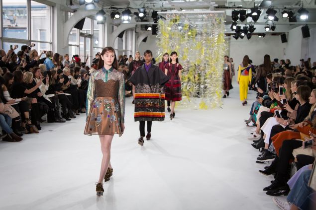 A variety of textures and colors combined, in a beautifully off-kilter collection