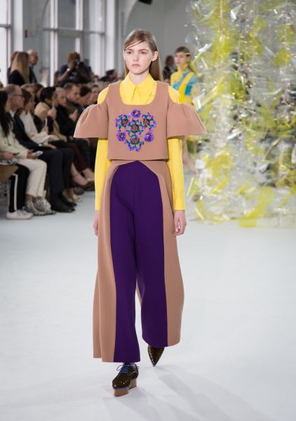 The cold shoulder gets a touch of volume