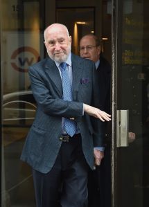 Raoul Felder leaves New York State Supreme Court on March 26, 2015 in New York City. (Photo by Mike Coppola/Getty Images)
