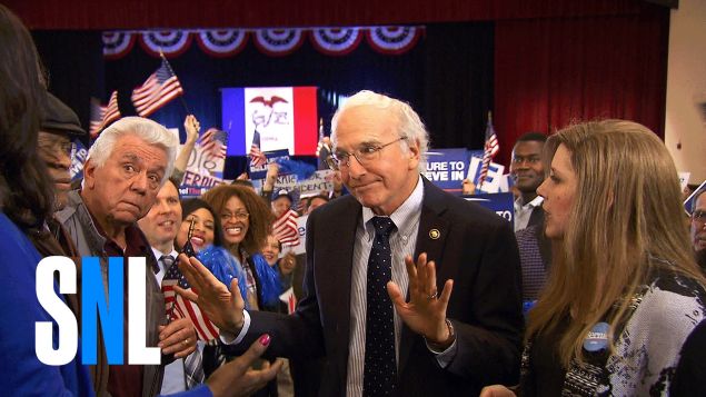 Larry David as Bernie Sanders on Saturday Night Live last weekend.
