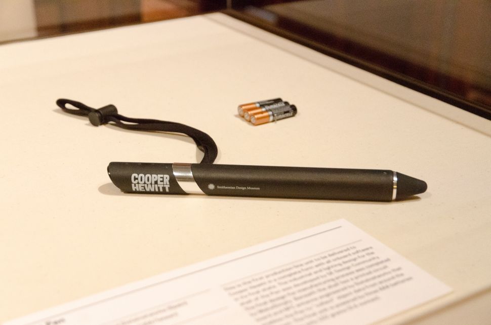The Cooper-Hewitt's connected pen. (Photo: Local Projects)
