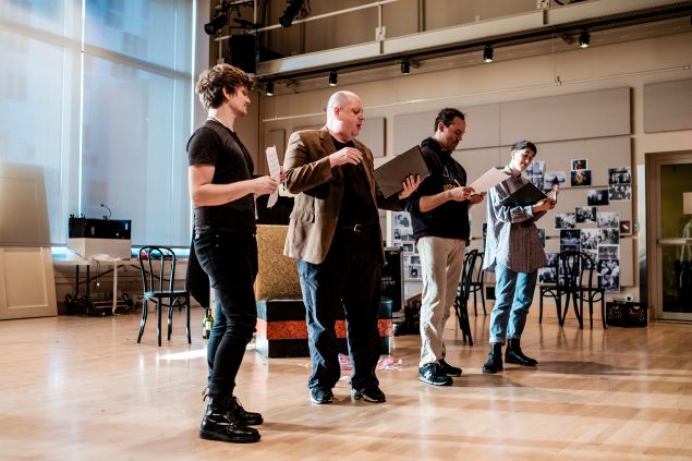 Rimbaud rehearsal at BAM in Brooklyn, New York.
