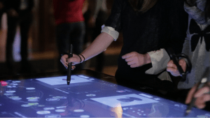 Cooper-Hewitt's pen and interactive tables, in action.(Photo: Local Projects)