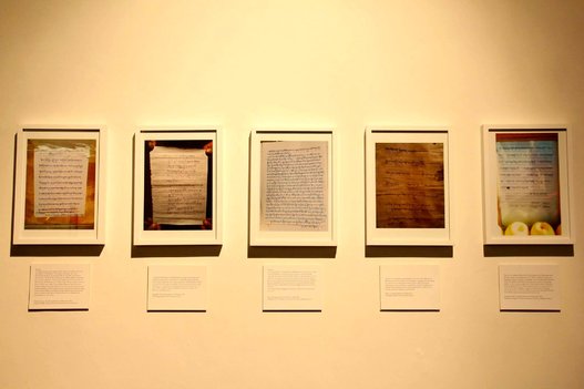 Chinese ambassador to Bangladesh demanded these five letters written by Tibetan protesters be concealed at the Dhaka Art Summit over the weekend. (Photo: Courtesy Facebook/Wasfia Nazreen