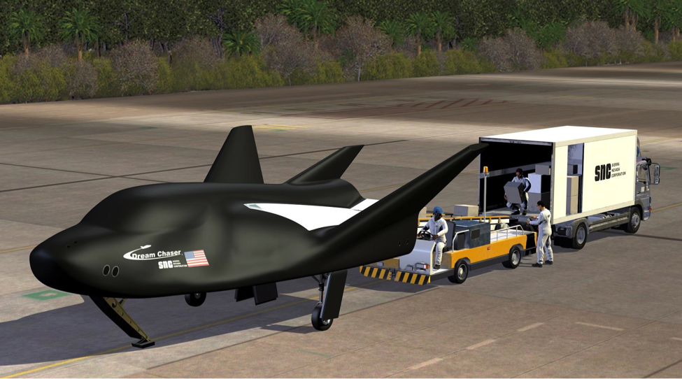 Sierra Nevada Corporation's Dream Chaser Cargo Spacecraft on Runway (Image: SNC)
