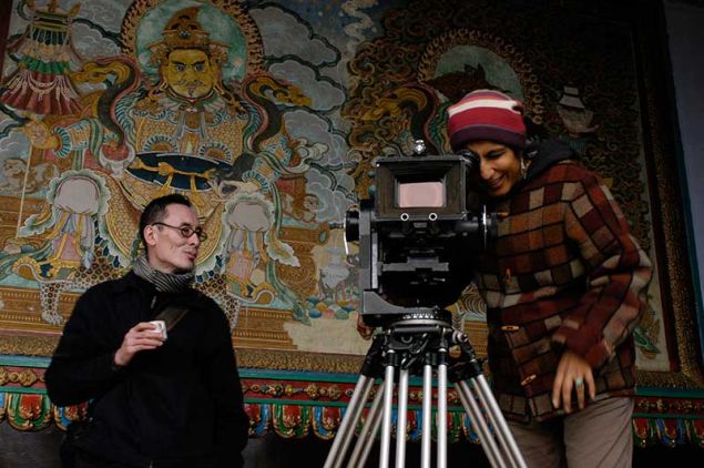 Duo Ritu Sarin and Tenzing Sonam, owners of Tibetan art displayed in Bangladesh and removed by the Chinese government. (Photp: Courtesy of Media For Change)