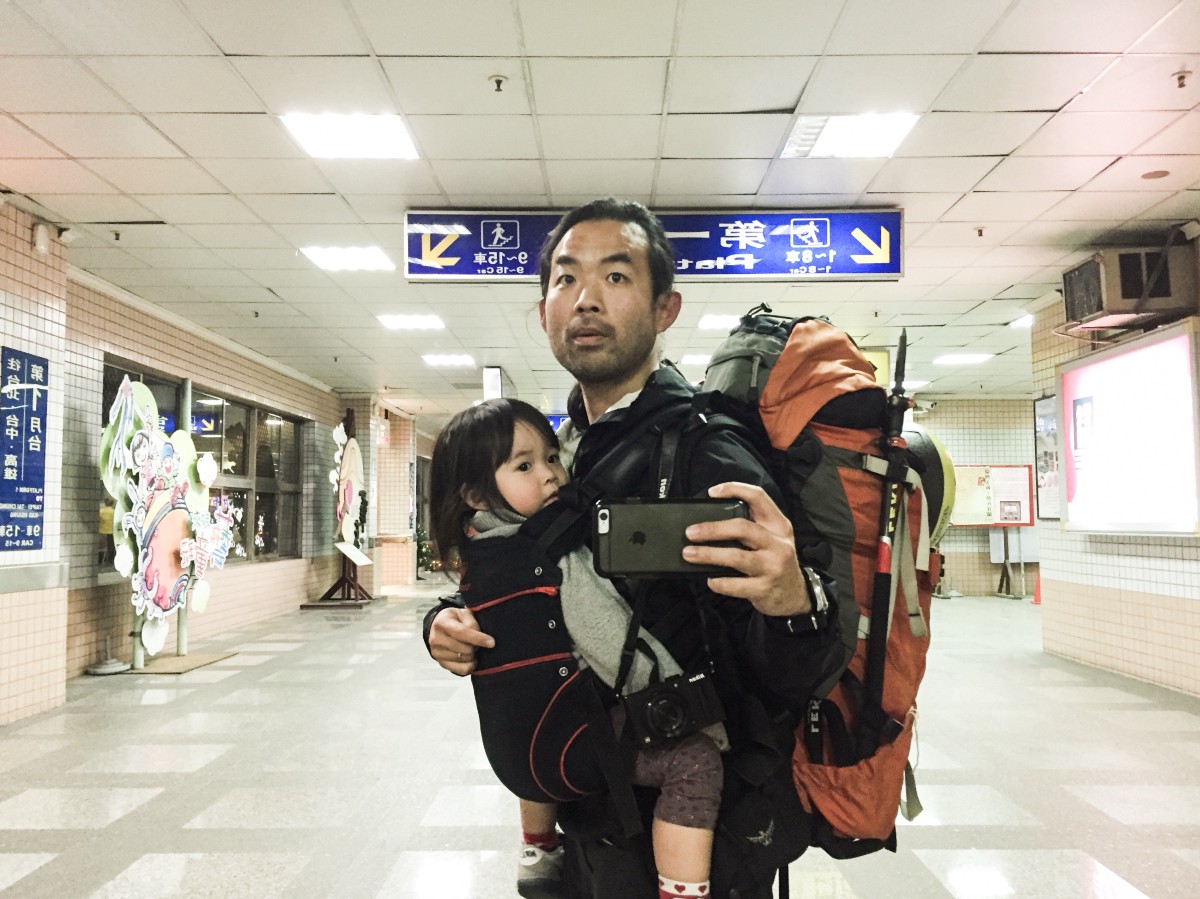 Thats the two of us, with everything that we needed for 8 days of mini adventure. Luo Dong, Taiwan.