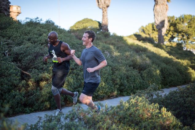 He says this was taken after running up a hill...