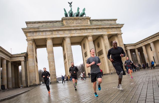 Running in Berlin.
