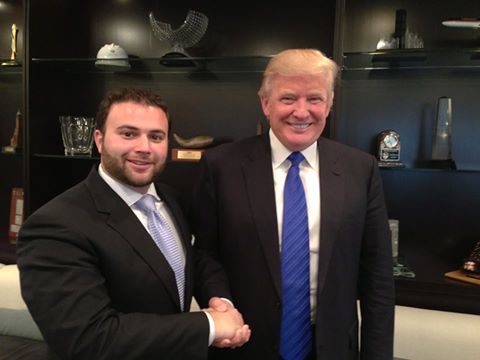 Councilman Joseph Borelli, left, with Donald Trump.
