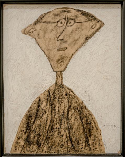 Jean Dubuffet, Jouhandeau aux lunettes, 1946.